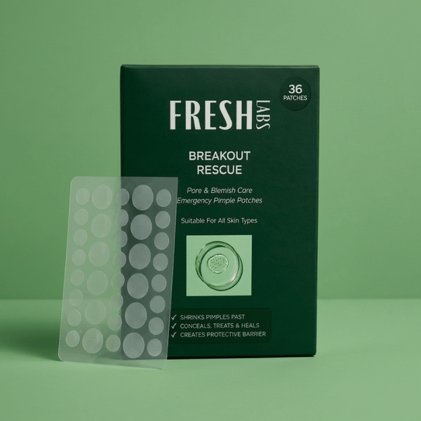 Breakout Rescue Acne Patches by FreshLabs, Korean hydrocolloid pimple patches