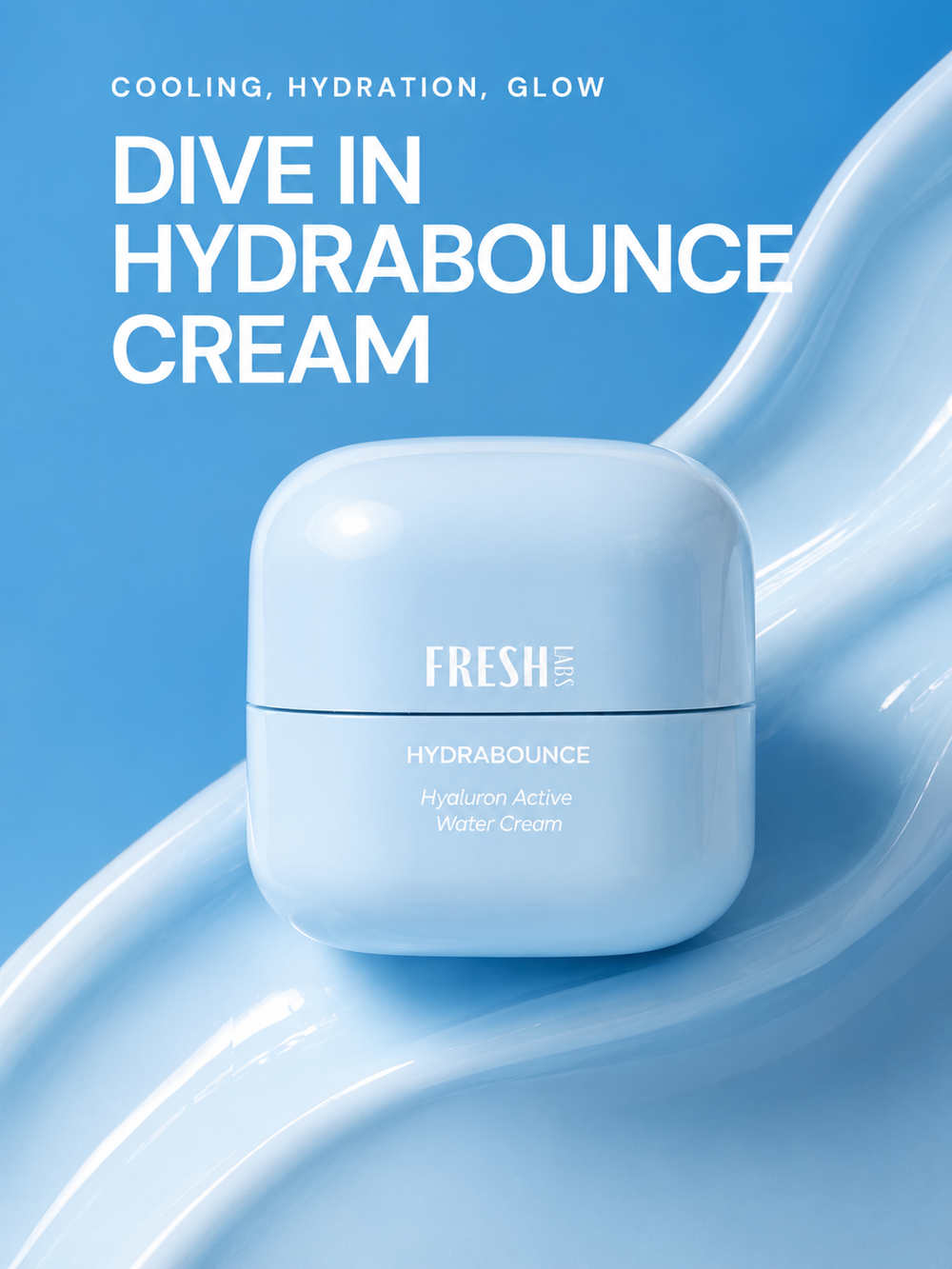 Hydrabounce Water Cream by FreshLabs — Korean glass-skin hydration