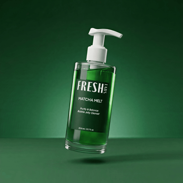 Matcha Melt Jelly Cleanser by FreshLabs, a Korean bubble jelly face wash